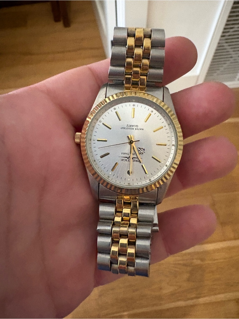 Two-Tone Gold and Silver Men's Quartz Dress Watch